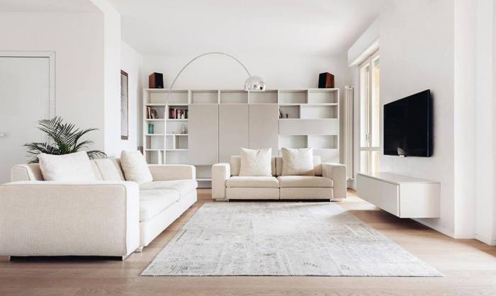 20 Beautiful All White Living Room Ideas